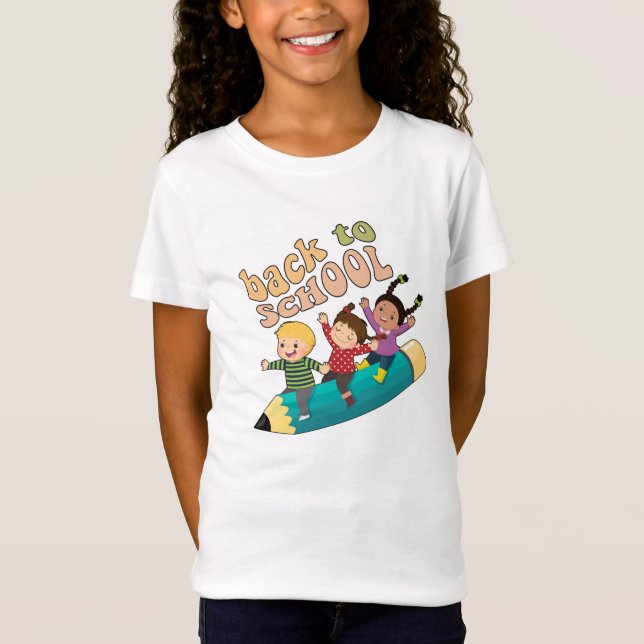 Back To School T-Shirt For Kids  (Front)