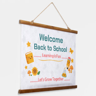 Back to School Tapestry Welcome Classroom Decor