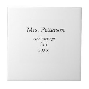 Back to school teacher appreciation add year class ceramic tile