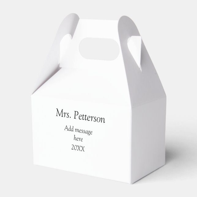 Back to school teacher appreciation add year class favor boxes (Front Side)