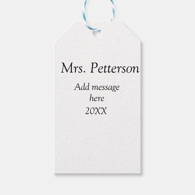 Back to school teacher appreciation add year class gift tags (Front)