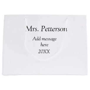 Back to school teacher appreciation add year class large gift bag