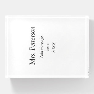 Back to school teacher appreciation add year class paperweight
