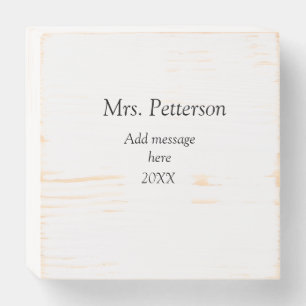 Back to school teacher appreciation add year class wooden box sign