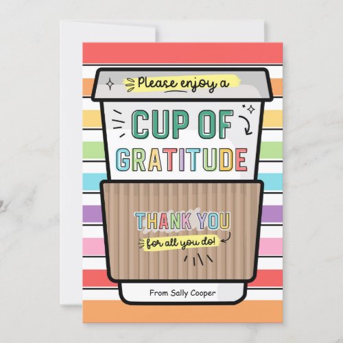 Back to School Teacher Coffee Gift Card Holder