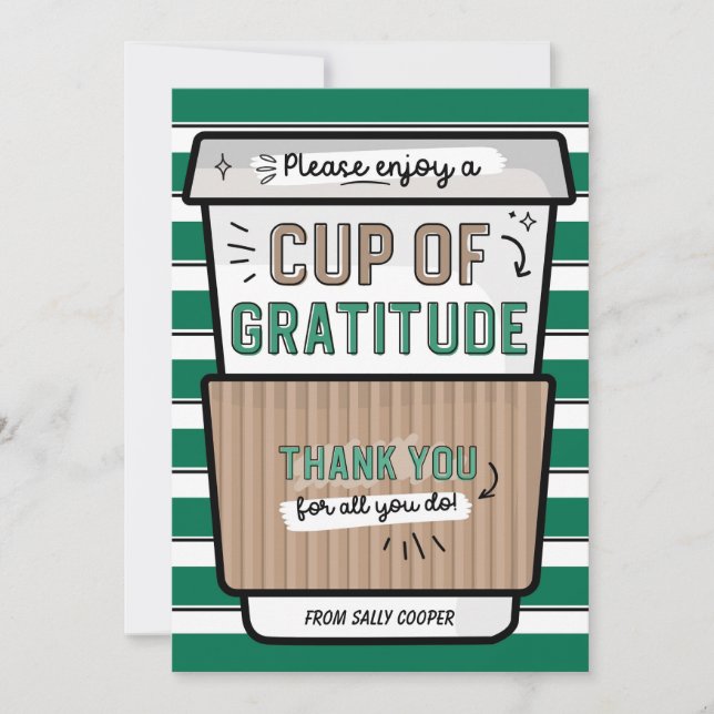 Back to School Teacher Coffee Gift Card Holder (Front)