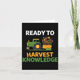 Back To School Teacher Farming Tractor Farmer Kids Card