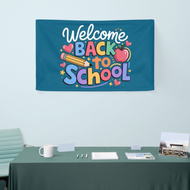 Back to School Teacher First Day of School Funny Banner (Tradeshow)