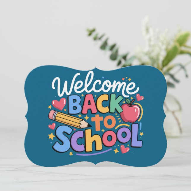 Back to School Teacher First Day of School Funny Card (Standing Front)