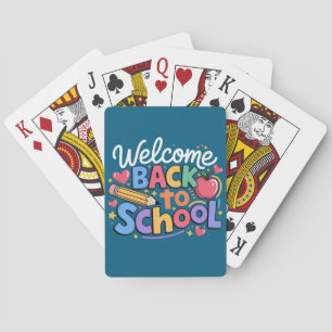 Back to School Teacher First Day of School Funny Poker Cards