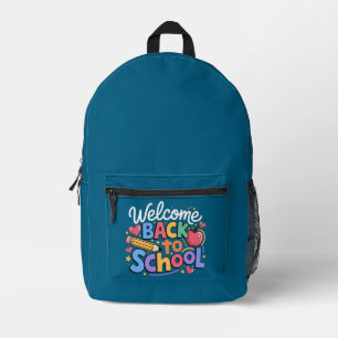 Back to School Teacher First Day of School Funny Printed Backpack