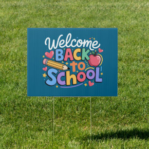 Back to School Teacher First Day of School Funny Sign