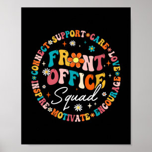 Back To School Teacher Front Office Squad Funny Fi Poster