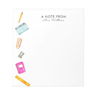Back to school teacher gift notepad