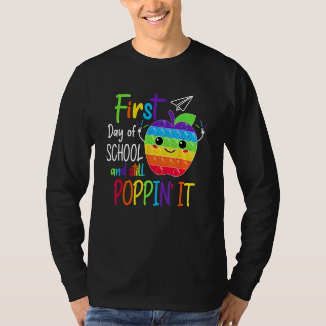 Back To School Teacher Kids Happy First Day Of Sch T-Shirt (Front)
