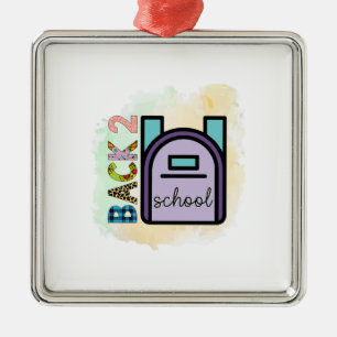 Back To School Teacher Metal Ornament