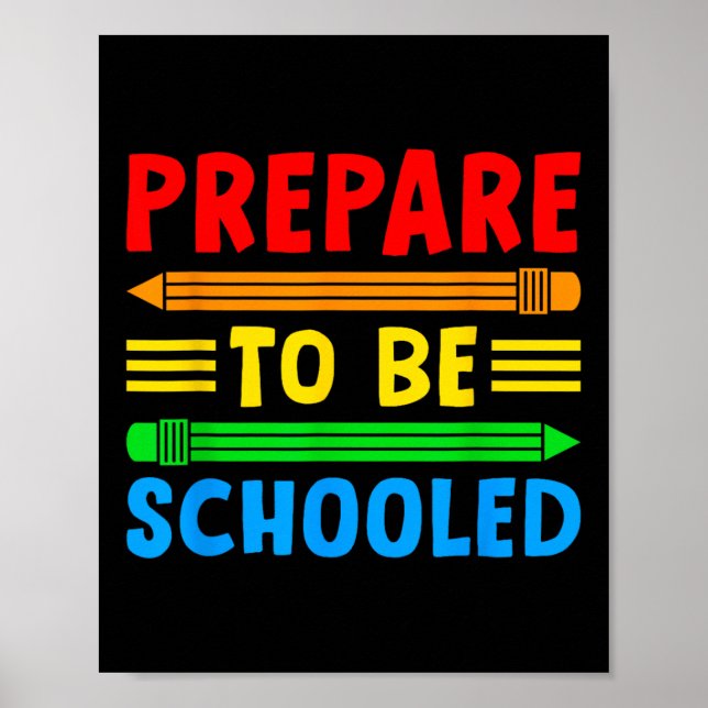 Back To School Teacher Outfit Funny Prepare To Be  Poster (Front)