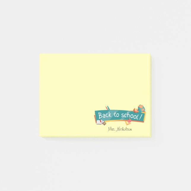 Back to School Teacher Post-it® Notes (Front)