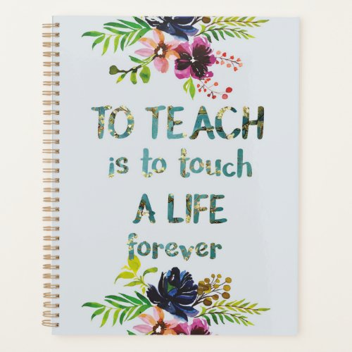 Back to school Teacher Quote Typography Planner