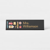 Back To School Teacher School Supplies Personalize Desk Name Plate | Zazzle