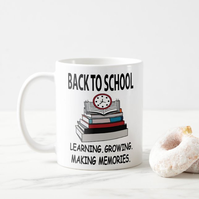 Back To School Teacher Student  Coffee Mug (With Donut)