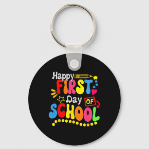 Back To School Teacher Student Happy First Day Of Keychain
