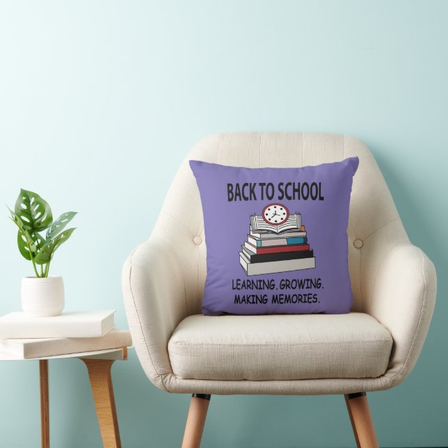 Back To School Teacher Student  Throw Pillow (Chair)