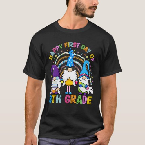 Back To School Teacher Students Gnome First Day Of T-Shirt