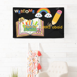 Back to School Teacher Welcome Banner Colorful C