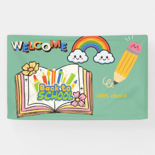 Back to School Teacher Welcome Banner Colorful C