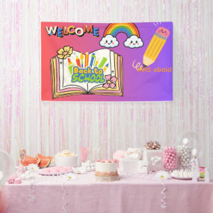 Back to School Teacher Welcome Banner Colorful C