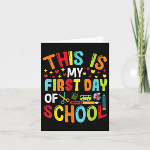 Back To School Teachers Kids Student First Day Of Card