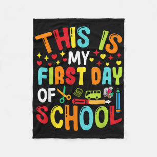 Back To School Teachers Kids Student First Day Of Fleece Blanket