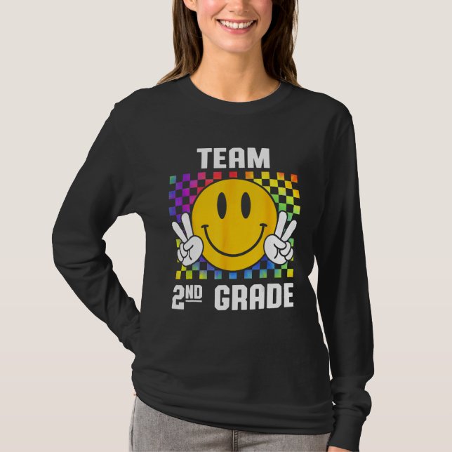 Back To School Team 2nd Garde Smile Back To School T-Shirt (Front)