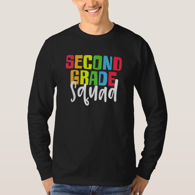 Back To School Team 2nd Second Grade Squad Student T-Shirt (Front)