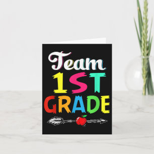 Back To School Team First Grade Teacher Student  Card