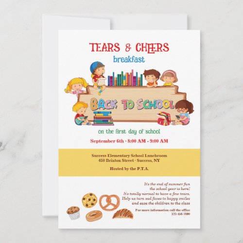 Back to School Tears and Cheers Invitation