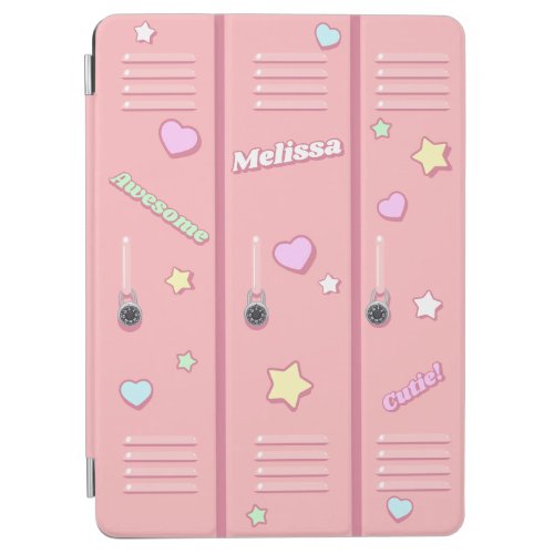 Back to School Teen Girl Light Pink School Lockers iPad Air Cover