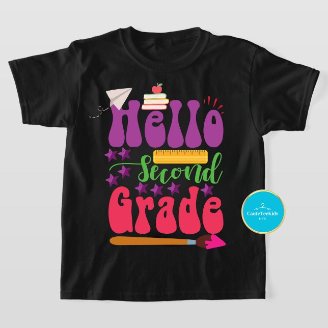 Back To School Tees | Hello Second Grade T-Shirt (Creator Uploaded)
