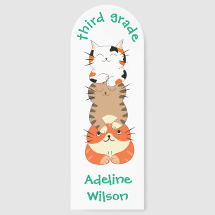 Back to School Third Grade Cute Kittens for Kids Bookmarks