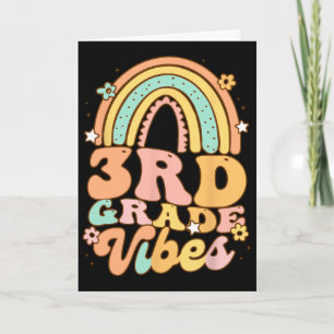 Back To School Third Grade Vibes Student Teacher R Card