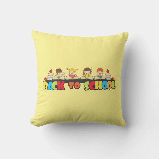 back to school throw pillow (Front)