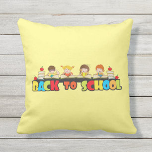 back to school throw pillow