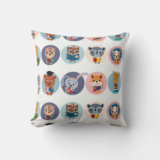 Back to School Throw Pillow (Front)