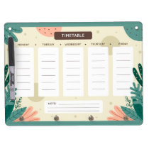 Back to School Timetable Dry Erase Board