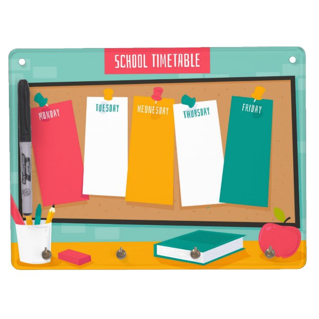 Back to School Timetable Dry Erase Board (Front)