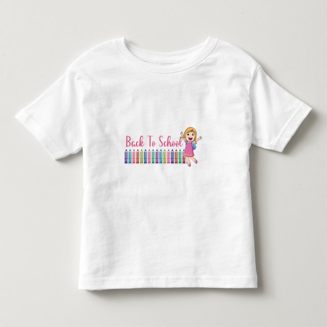 back to school toddler t-shirt (Front)