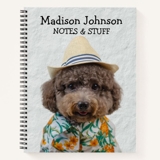 Back to school Toy Poodle notebook (Front)