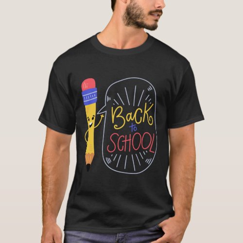 Back To School Trendy Pencil Teacher Student Gift  T_Shirt