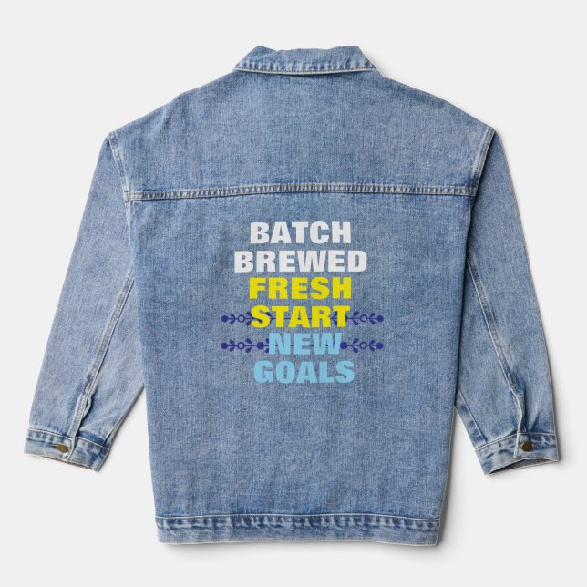 back to school Tri-Blend shirt Denim Jacket (Back)